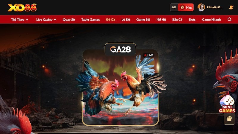 XO88 Đánh giá tổng quan về sảnh đá gà trực tuyến tại Xo88 uy tín
