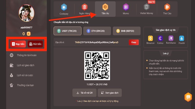 XO88 Giới thiệu về hình thức nạp rút tiền ảo tại Xo88 phổ biến